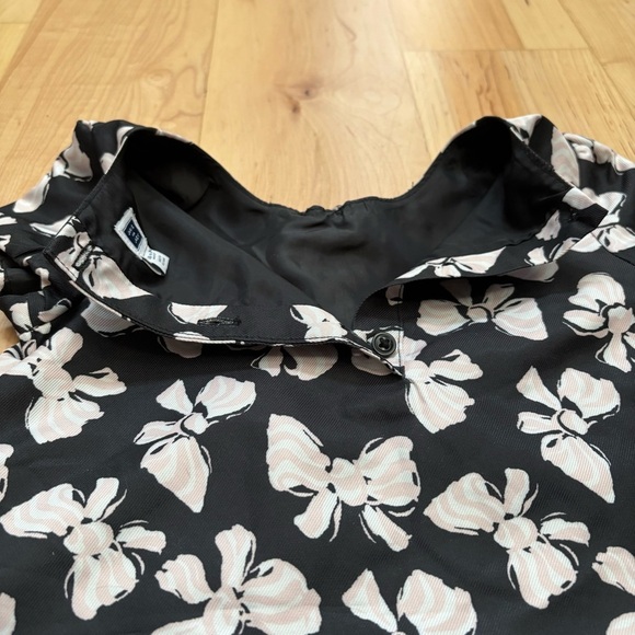 Janie & Jack Bow Print Black, Light Pink and White Dress - Picture 8 of 13